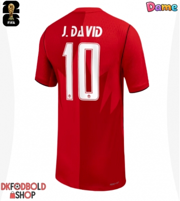 Canada Jonathan David #10 Hjemmebanetrøje Dame VM 2026 Kort ærmer
